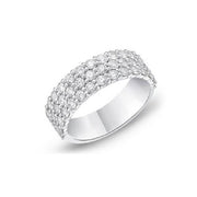 MEMOIRE 18K White Gold Paramount Diamond Wedding or Anniversary Band